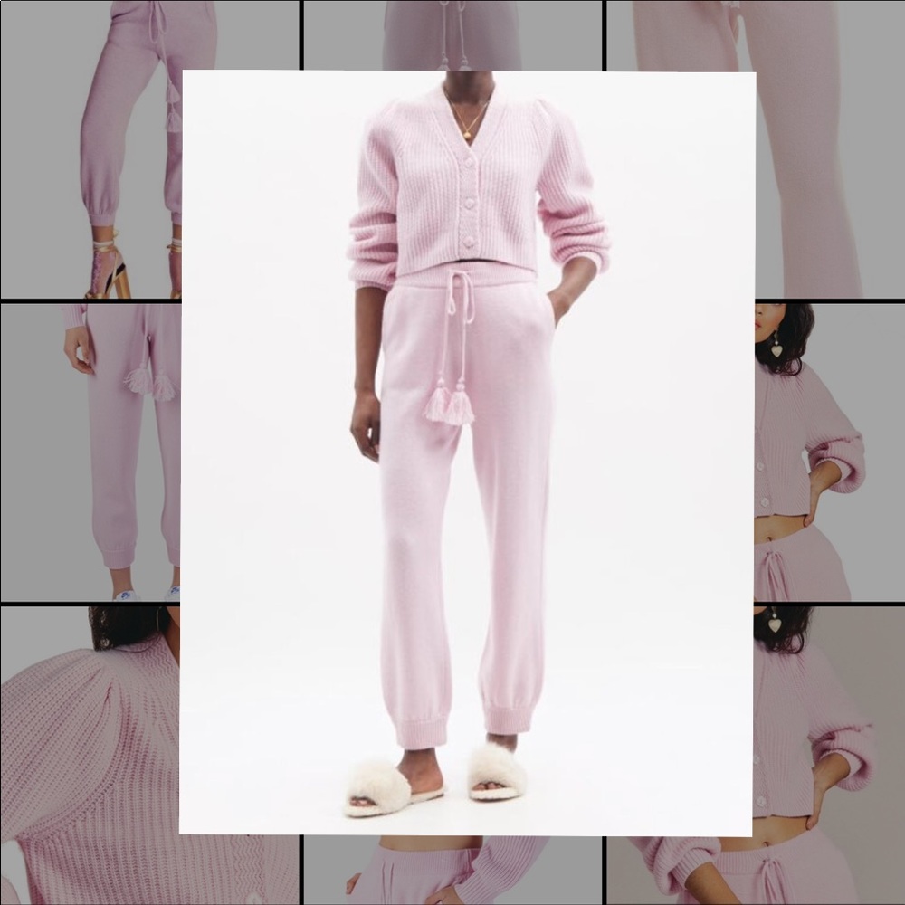 LoveShackFancy Avignon Sweater & Tristan Pant NWOT in Pink